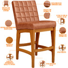 Kit 05 Banquetas Baixa Cozinha Bancada Bar Sala Jantar Fixa M