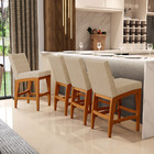 Kit 05 Banquetas Baixa Cozinha Bancada Bar Sala Jantar Fixa M