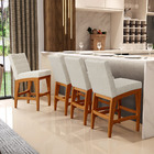 Kit 05 Banquetas Baixa Cozinha Bancada Bar Sala Jantar Fixa M