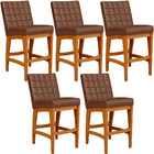 Kit 05 Banquetas Baixa Cozinha Bancada Bar Sala Jantar Fixa M