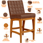 Kit 05 Banquetas Baixa Cozinha Bancada Bar Sala Jantar Fixa M
