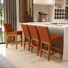 Kit 05 Banquetas Baixa Cozinha Bancada Bar Sala Jantar Fixa M