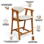 Kit 05 Banquetas Baixa Cozinha Sala De Jantar Bancada Cecília