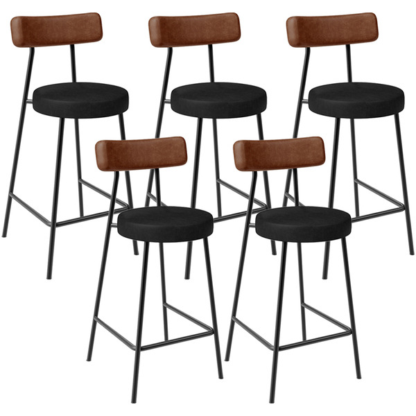 Kit 05 Banquetas Baixa Cozinha Sala Jantar Bancada Milão L02