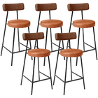 Kit 05 Banquetas Baixa Cozinha Sala Jantar Bancada Milão L02