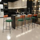 Kit 05 Banquetas Baixa Cozinha Sala Jantar Bancada Milão L02