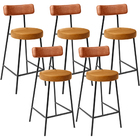 Kit 05 Banquetas Baixa Cozinha Sala Jantar Bancada Milão L02