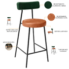 Kit 05 Banquetas Baixa Cozinha Sala Jantar Bancada Milão L02