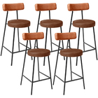 Kit 05 Banquetas Baixa Cozinha Sala Jantar Bancada Milão L02