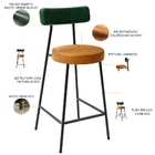 Kit 05 Banquetas Baixa Cozinha Sala Jantar Bancada Milão L02