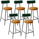 Kit 05 Banquetas Baixa Cozinha Sala Jantar Bancada Milão L02