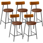 Kit 05 Banquetas Baixa Cozinha Sala Jantar Bancada Milão L02