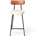 Kit 05 Banquetas Baixa Cozinha Sala Jantar Milão L02 Couríssi