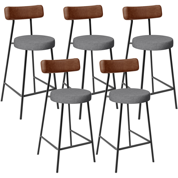 Kit 05 Banquetas Baixa Cozinha Sala Jantar Milão L02 Couríssi