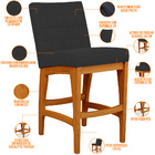 Kit 05 Banquetas Baixa Para Cozinha Bancada Bar Sala Jantar F