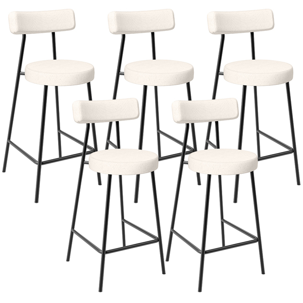 Kit 05 Banquetas Baixa Para Cozinha Sala De Jantar Bancada Mi