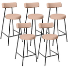 Kit 05 Banquetas Baixa Para Cozinha Sala De Jantar Bar Bancad