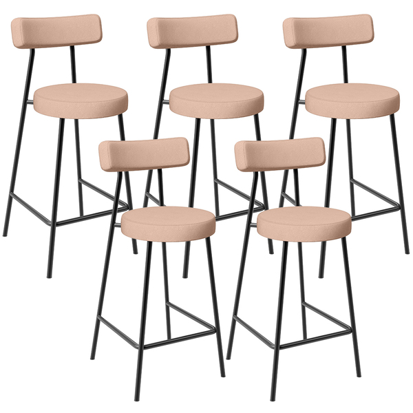 Kit 05 Banquetas Baixa Para Cozinha Sala De Jantar Bar Bancad