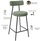 Kit 05 Banquetas Baixa Para Cozinha Sala De Jantar Bar Bancad