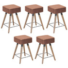 Kit 05 Banquetas Baixas Decorativas Rio 50x32cm Com Pés Palit