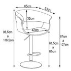 Kit 05 Banquetas Para Cozinha Giratória Brenna Base Disco Pu