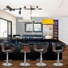 Kit 05 Banquetas Para Cozinha Giratória Brenna Base Disco Pu