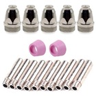 Kit 05 Bicos 10 Eletrodos 2 Bocais Tocha De Corte Plasma Ag60