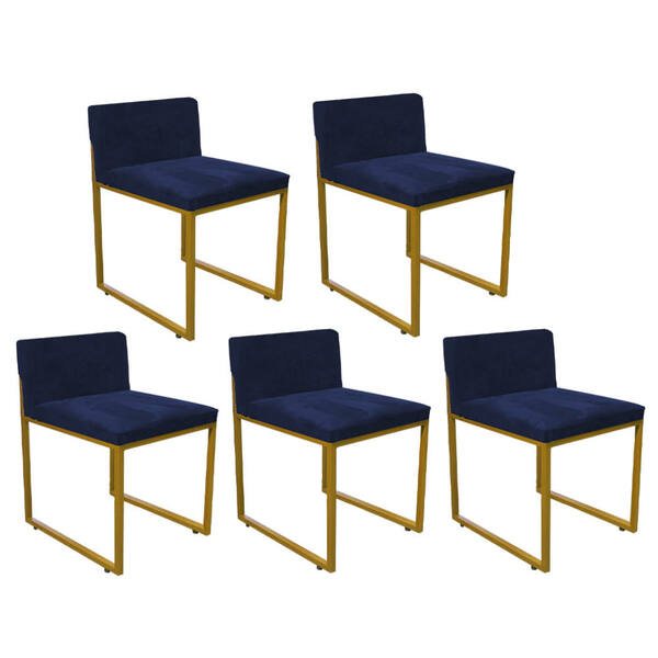 Kit 05 Cadeiraa De Jantar Escritório Recepção Lee Office Indu