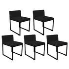 Kit 05 Cadeiraa De Jantar Escritório Recepção Lee Office Indu