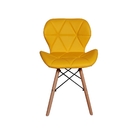 Kit 05 Cadeiras Charles Eames Eiffel Slim Wood Estofada - Ama
