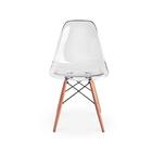 Kit 05 Cadeiras Charles Eames Eiffel Wood Policarbonato - Tra