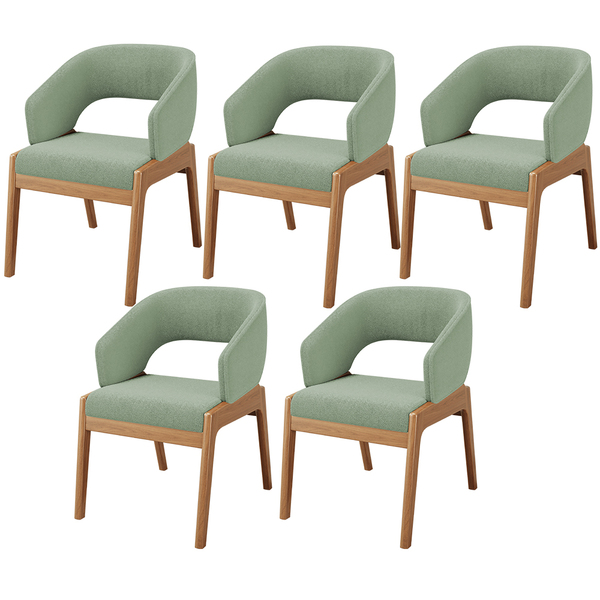 Kit 05 Cadeiras De Jantar E Estar Living Estofada Lince L02 B