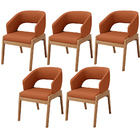 Kit 05 Cadeiras De Jantar E Estar Living Estofada Lince L02 T