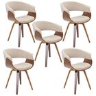 Kit 05 Cadeiras Giratória Decorativa Para Escritório Home Off