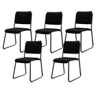 Kit 05 Cadeiras Hoteleira Auditório Empilhável Inter L02 Crep