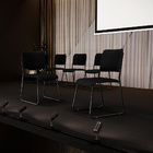 Kit 05 Cadeiras Hoteleira Auditório Empilhável Inter L02 Crep