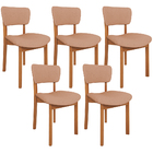 Kit 05 Cadeiras Para Sala De Jantar Cozinha Living Estofada D