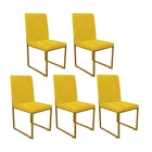 Kit 05 Cadeiras Para Sala De Jantar Escritório Office Stan In