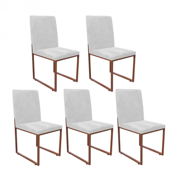 Kit 05 Cadeiras Para Sala De Jantar Escritório Office Stan In