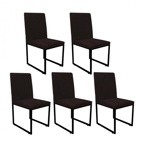 Kit 05 Cadeiras Para Sala De Jantar Escritório Office Stan In