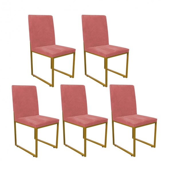 Kit 05 Cadeiras Para Sala De Jantar Escritório Office Stan In