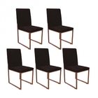 Kit 05 Cadeiras Para Sala De Jantar Escritório Office Stan In