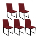 Kit 05 Cadeiras Para Sala De Jantar Escritório Office Stan In