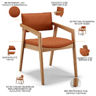 Kit 05 Cadeiras Para Sala De Jantar Estar Living Giorgia L02