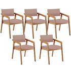 Kit 05 Cadeiras Para Sala De Jantar Estar Living Giorgia L02