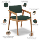 Kit 05 Cadeiras Para Sala De Jantar Estar Living Giorgia L02