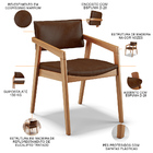 Kit 05 Cadeiras Para Sala De Jantar Estar Living Giorgia L02