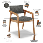 Kit 05 Cadeiras Para Sala De Jantar Estar Miving Giorgia L02