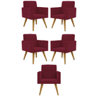 Kit 05 Cadeiras Poltronas Decorativa - Escritório - Recepção