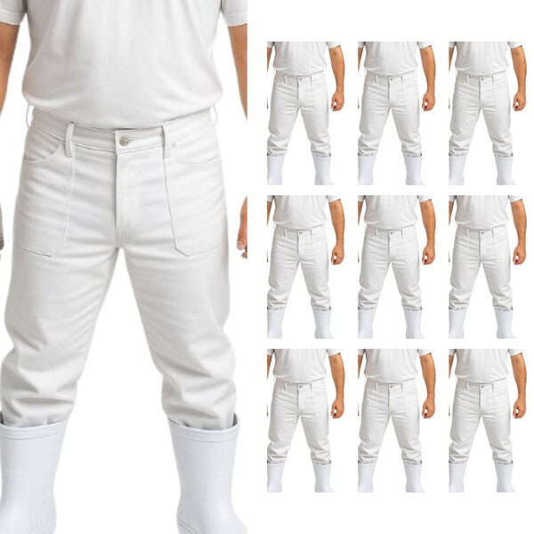 Kit 05 Calças Profissional Uniforme Trabalho Pesado Brim Meta